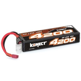 Konect Lipo 4200mah 11.1V 40C 3S1P 46.6Wh (Slim Pack Dean) Hobbytech