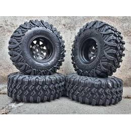 Boom Racing HUSTLER M/T Xtreme 1.55" BABY Rock Crawling  3.74x1.3 SNAIL SLIME™ Compound W/ Open Cell Foams (Super Soft) 2pcs