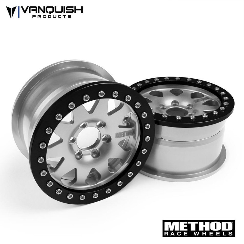 Jantes alu 2.2 Method Silver 1.2" beadlock Race wheel Vanquish  VPS08001