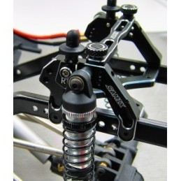 Support amortisseurs arrières alu Gun métal  pour Enduro Samix END-6024GM