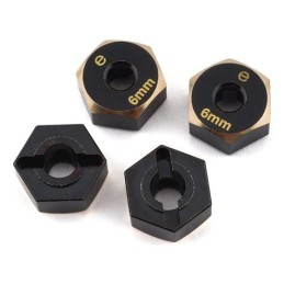 Hexagones de roues alu Noir 6mm END-4063-6