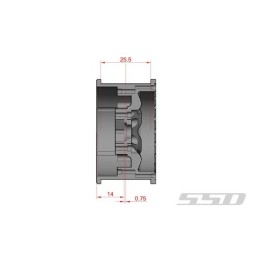 Jantes SSD 1.9 Rugged Beadlock alu Silver SSD00324