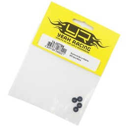 Rondelles pour vis de servo alu Noir Yeah Racing YA-577BK