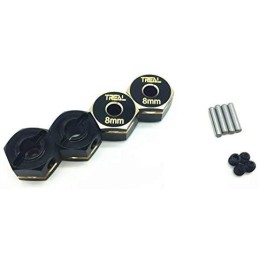 Hexagones de roues  alu Noir  8mm  pour Element Enduro  TREAL 