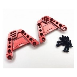 Support alu rouge amortisseurs arrières pour SCX10 III  Treal