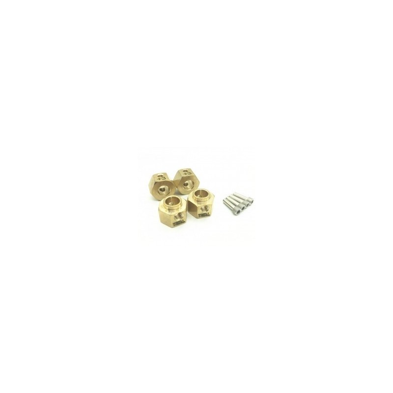 Hexagones de roue laiton Gold + 3mm TRX4   TREAL 