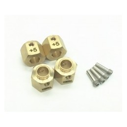 Hexagones de roue laiton Gold + 5mm TRX4   TREAL 