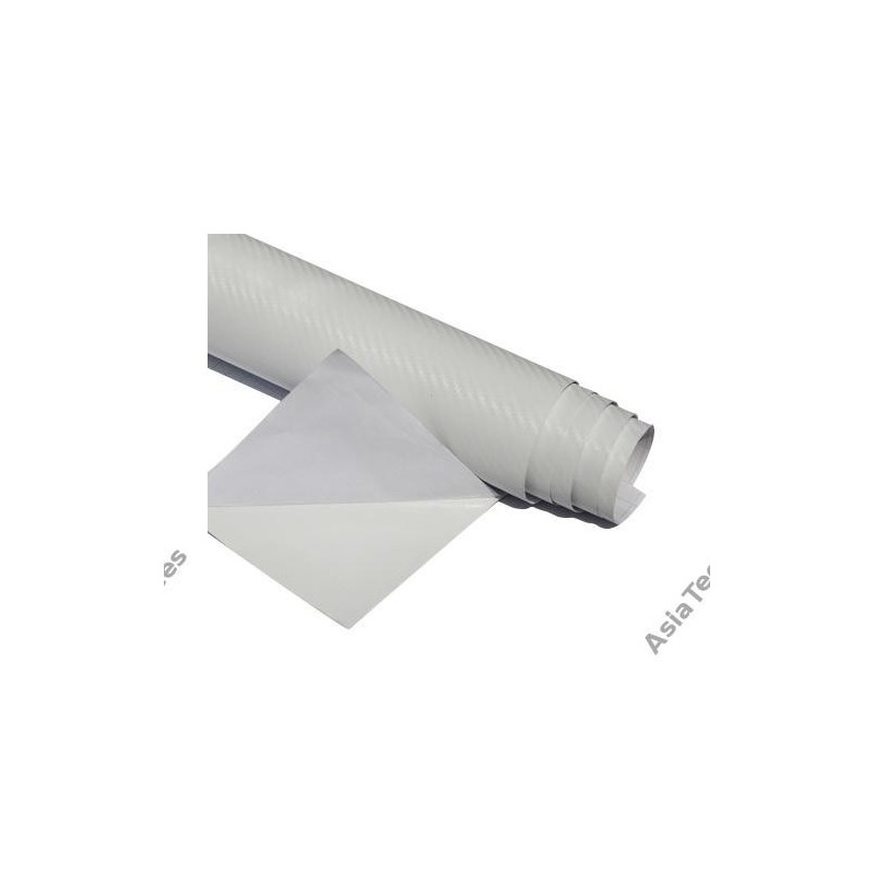 Planche autocollant Carbone Blanc 20x30cm BoomRacing BRSCAC077W
