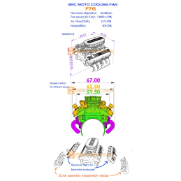 GRC Kit moteur F76 SOHC V8 Scale  GRC/G164AS