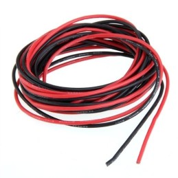 1ml Fil silicone Noir+1ml rouge  2.5 mm2-14AWG  H-Speed 