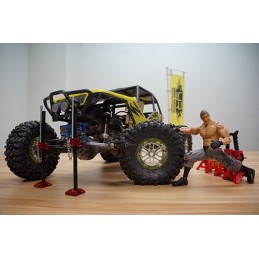 Cric métal réalistic crawler réglable high lift  Jig Yeah Racing
