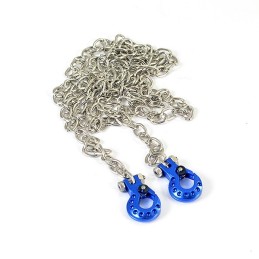 Chaine métal argent avec crochets bleus réalistics Fastrax FAST2321BB