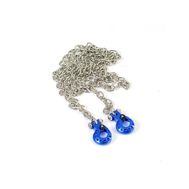 Chaine métal argent avec crochets bleus réalistics Fastrax FAST2321BB