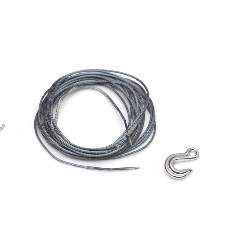 Corde nylon et crochet en métal pour treuil Boom Racing Nylon Winch Line  2.5m & Metal Hook pour Muscle Winch™ - BRSW36-RS3 - 