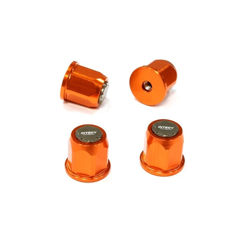 Ecrou de roue / moyeu alu Orange 2.2 pour 1/10 scale crawler Integy(4)