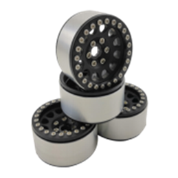 Jantes aluminium 1.9 Beadlock Crawler M105 noires anneau noir Hobby Details (4) - DTCW01908B