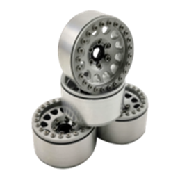 Jantes aluminium 1.9 Beadlock Crawler M105 blanc anneau blanc Hobby Details (4) - DTCW01909B