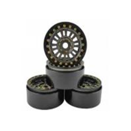 Jantes aluminium 1.9 Beadlock Crawler gris anneau noir Hobby Details (4) - DTCW01001