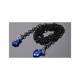 Chaîne de remorquage en métal noir crochets bleus Trailer Hook Hobby Details - DTEL01103B