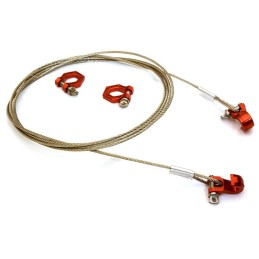 Câble de remorque en acier et crochets rouge INTEGY - C27171RED