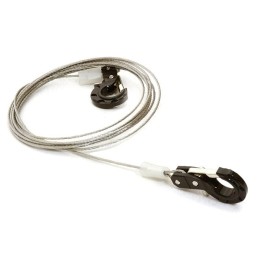 Câble de remorque en acier 1/10 et crochets noir INTEGY - C26633BLACK