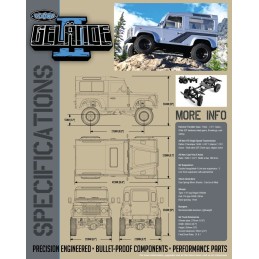 Gelande II Truck Kit avec carrosserie D90 Defender