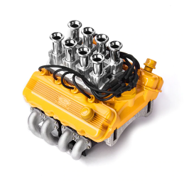 Simulation moteur et radiateur jaune GRC 1/10 Scale FST V8 - GRC
