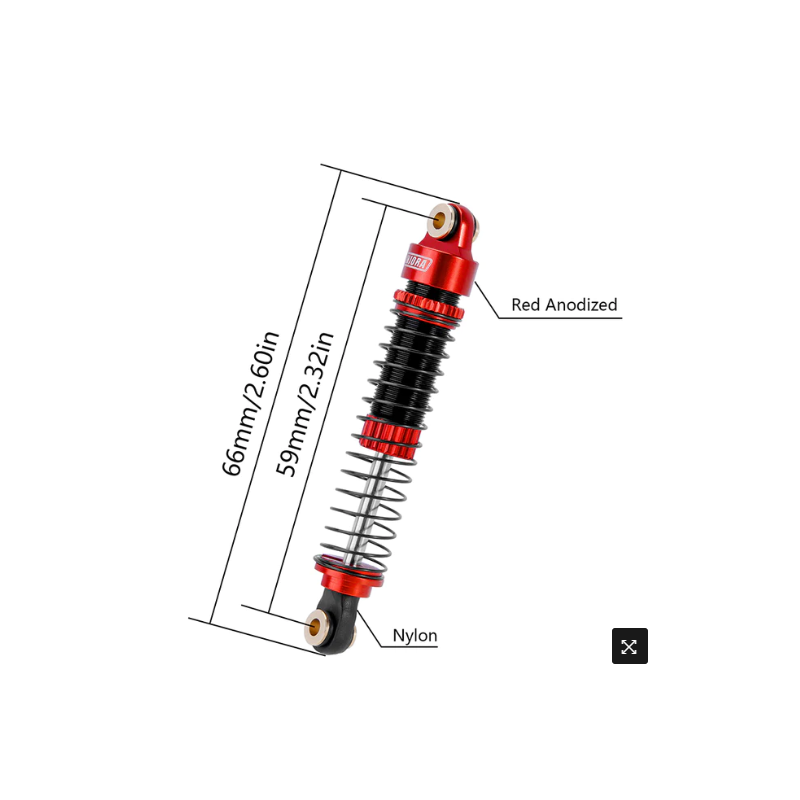 INJORA RC Aortisseurs Laes Flex CNC Aluiniu Accessoires Pour TRX4