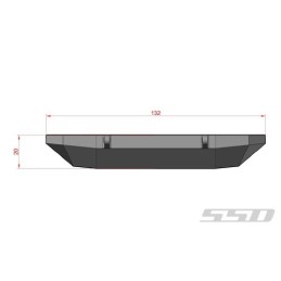 Pare chocs arrière alu Noir Rock Shield Etroit pour Axial SCX10 - SSD