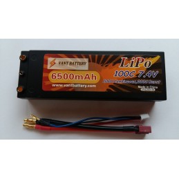 Accus Lipo 2S  coqué 7,4 v 6500 mah 100C Vant Battery