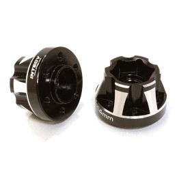 Hexagone de roue 12mm alu Noir epaisseur 14mm Integy (2)