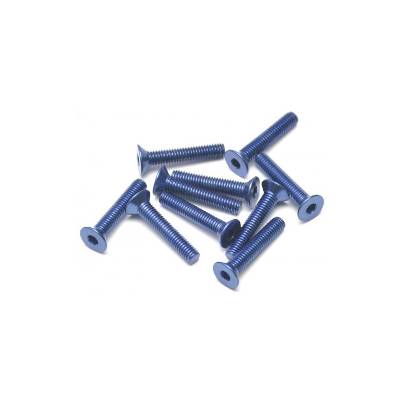 Vis aluminium 7075 M3 x 14 Bleu BoomRacing ( 10 )