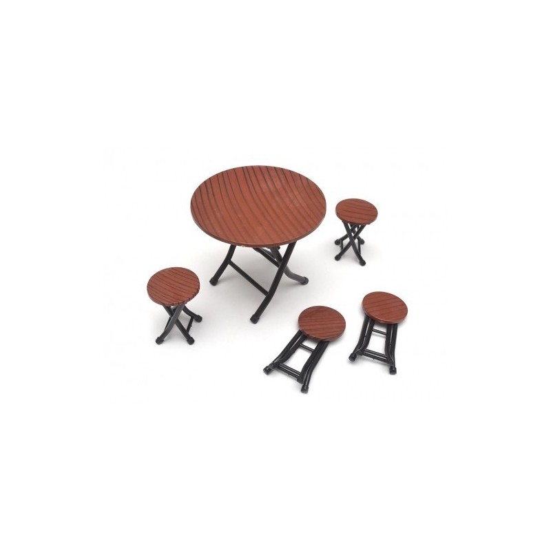 Salon de jardin / terrasse avec 1 table et 4 chaises Team Raffee