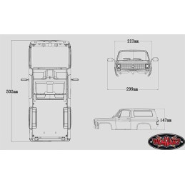 Carrosserie Chevrolet Blazer Abs Peinte vert  RC4WD