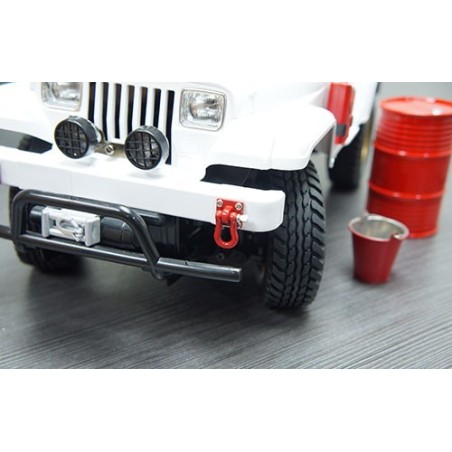 Anneau rond de traction adhésif modifié pour voiture, barres de remorquage, décoration de crochet de remorque (rouge