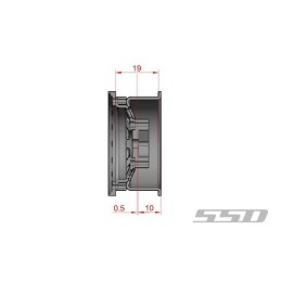 Jantes métal noires  1.55 Steel D Beadlock SSD 